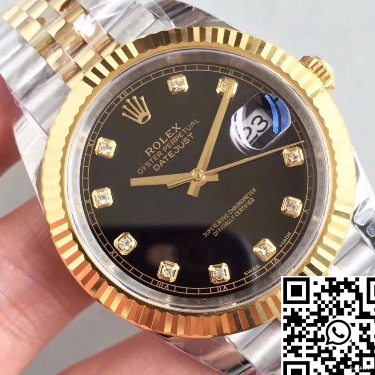 Black Dial EW Datejust Diamond-encrusted Rolex II Factory M126333-0013 0714